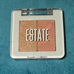 Estate Dual Eyeshadow in Shimmering Gold and Soft Peach